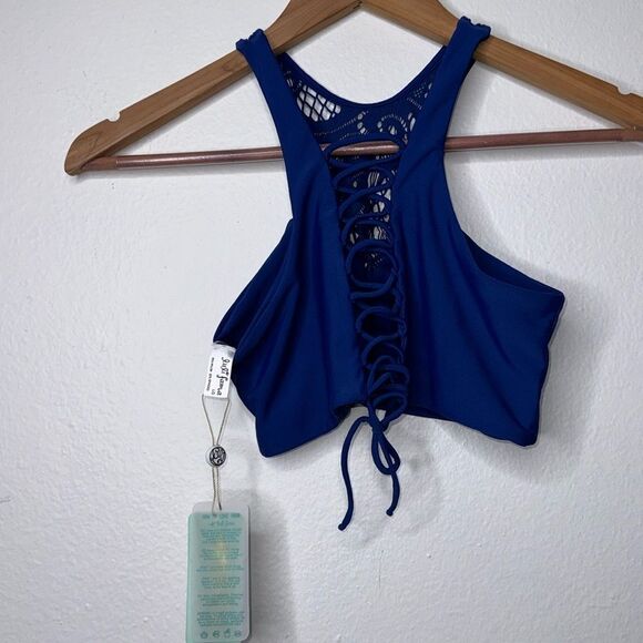 Luli Fama Wanted and Wild Lacey High Neck Halter Womens Size Large - Picture 7 of 10